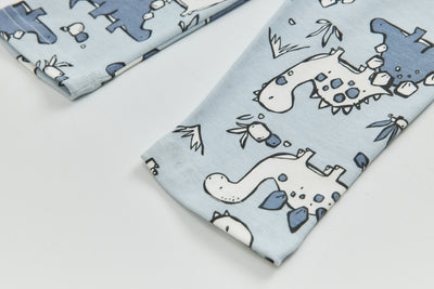Baby Kids Pajamas Dinosaur Stripe Top n Dinosaur Pants Set - Little Kooma