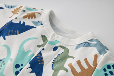 Baby Boy Dinosaur Prints Spikes Romper - Little Kooma