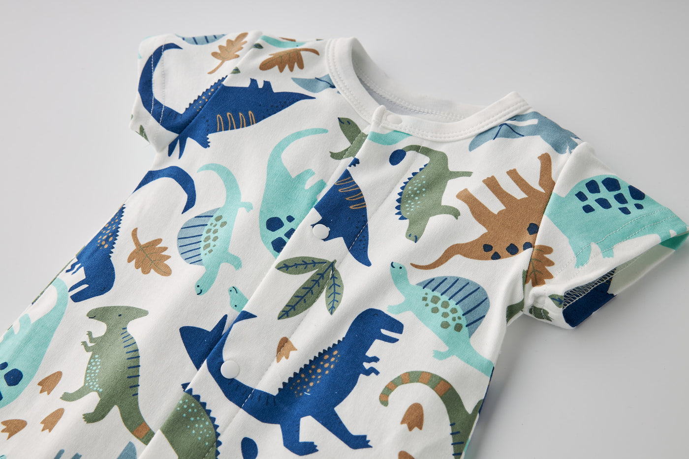 Baby Boy Dinosaur Prints Spikes Romper - Little Kooma