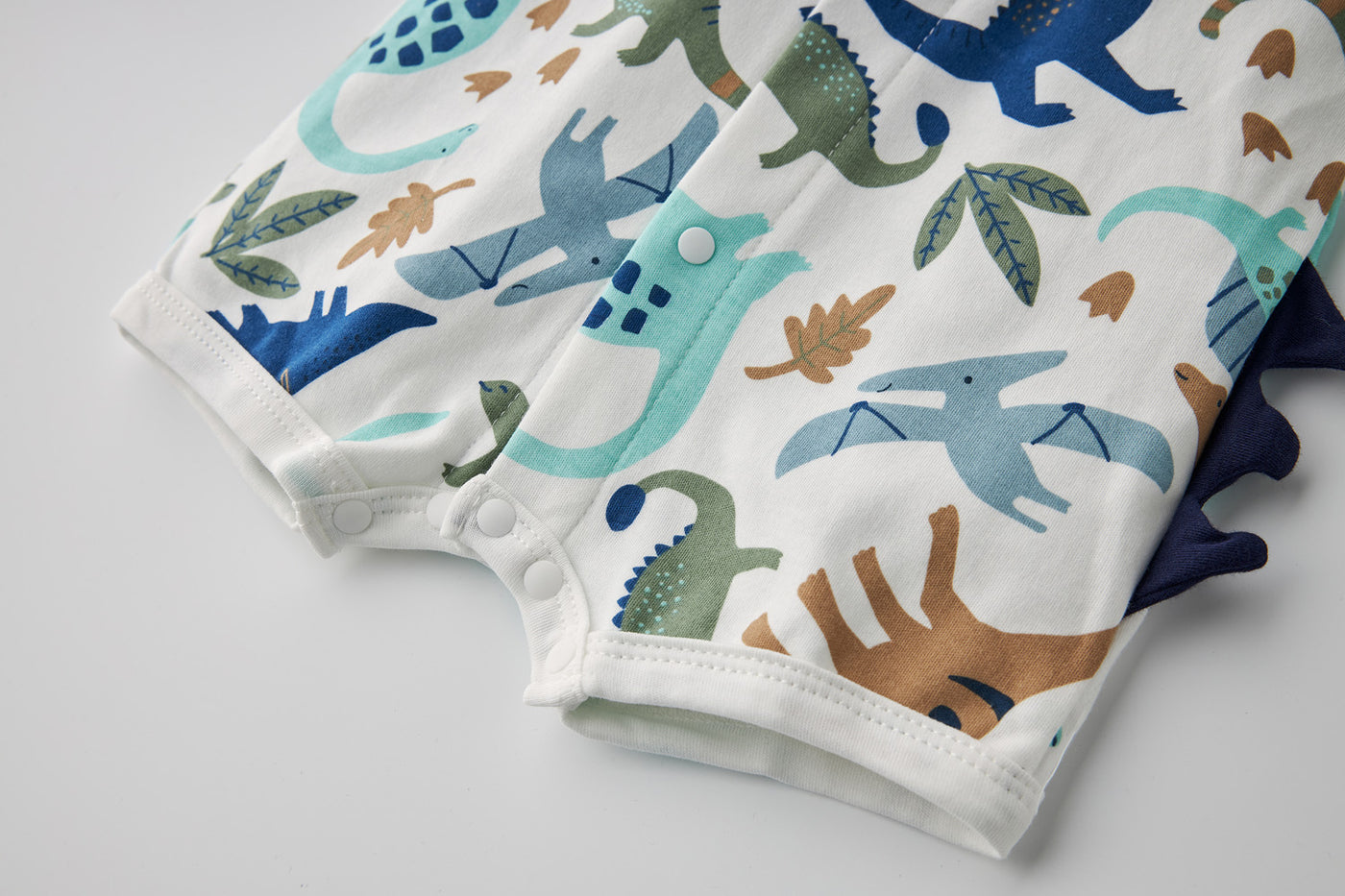 Baby Boy Dinosaur Prints Spikes Romper - Little Kooma
