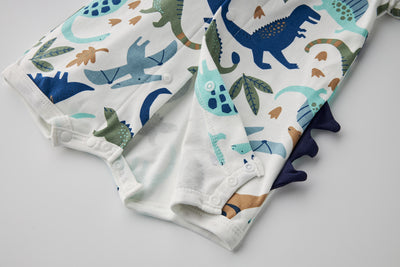 Baby Boy Dinosaur Prints Spikes Romper - Little Kooma