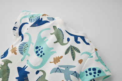 Baby Boy Dinosaur Prints Spikes Romper - Little Kooma