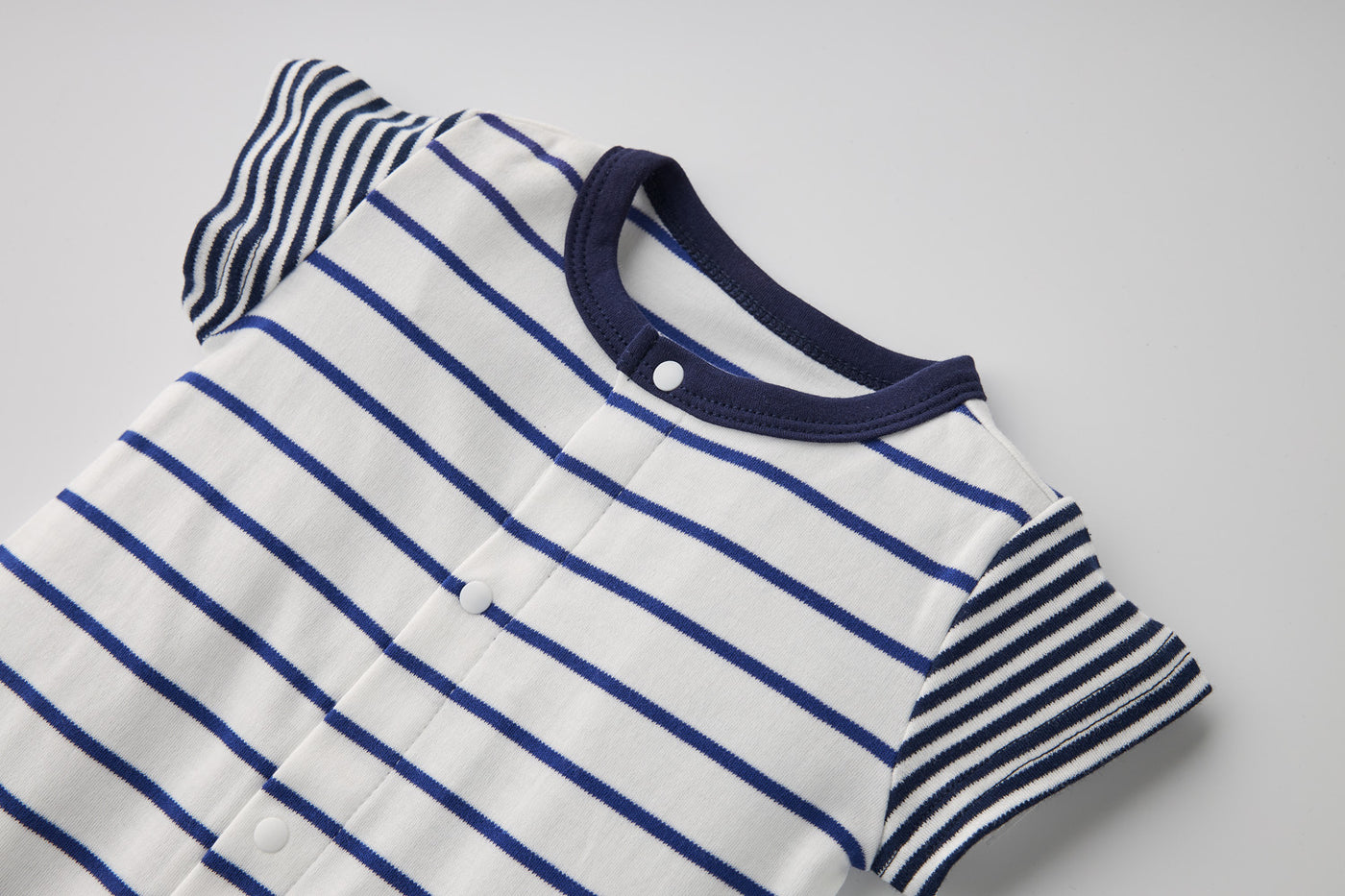 Baby Boy Embroidered Fire Engine Stripe Romper - Little Kooma
