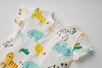 Baby Boy Jungle Animal Prints Romper - Little Kooma
