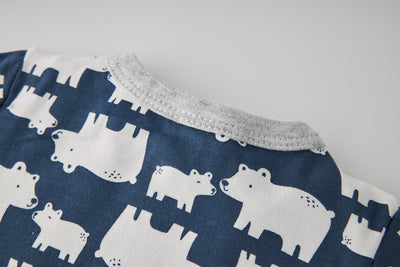 Baby Boy Polar Bear Prints Romper - Little Kooma