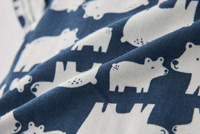 Baby Boy Polar Bear Prints Romper - Little Kooma