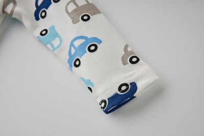 Baby Boy Car Bus Prints Button Sleepsuit All In One Jumpsuit - Little Kooma
