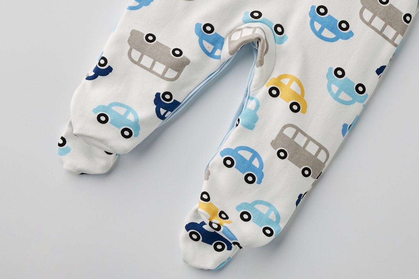 Baby Boy Car Bus Prints Button Sleepsuit All In One Jumpsuit - Little Kooma