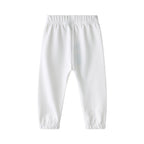 Baby Kids Plain White Long Pants 100% Cotton Bottom National Day Outfit 2022 - Little Kooma