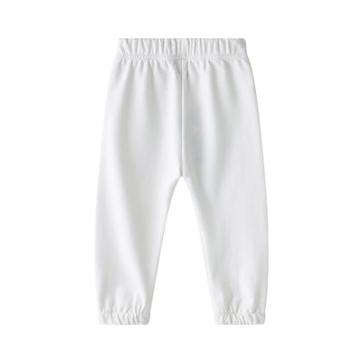 Baby Kids Plain White Long Pants 100% Cotton Bottom National Day Outfit 2022 - Little Kooma