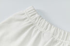 Baby Kids Plain White Shorts 100% Cotton Bottom National Day Outfit 2022 - Little Kooma