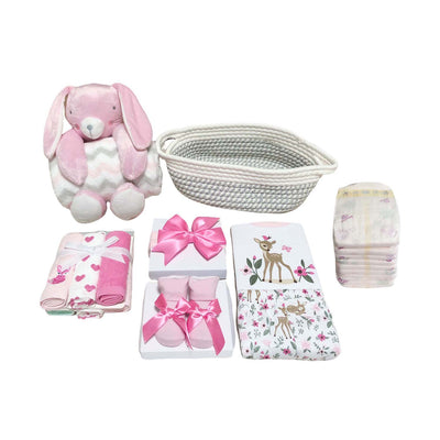 New Born Baby Girl LED Light Diaper Layette Toy Blanket Bunny Deer Gift Hamper - Little Kooma