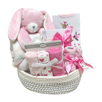 New Born Baby Girl LED Light Diaper Layette Toy Blanket Bunny Deer Gift Hamper - Little Kooma