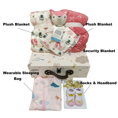 New Born Baby Girl LED Light Gift Box 6 Pcs Fox Set - Little Kooma