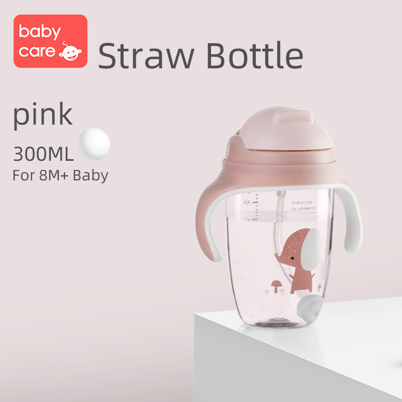 Babycare Baby Sippy Cups Training Cup Water Drinking Bottle Straw Cup 210ml 300ml - Little Kooma