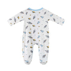 Baby Embroidered Rocket Button Sleepsuit All In One Jumpsuit - Little Kooma