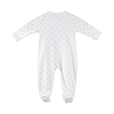 Baby Embroidered Bulldozer Two Way Zip Sleepsuit All In One Jumpsuit - Little Kooma