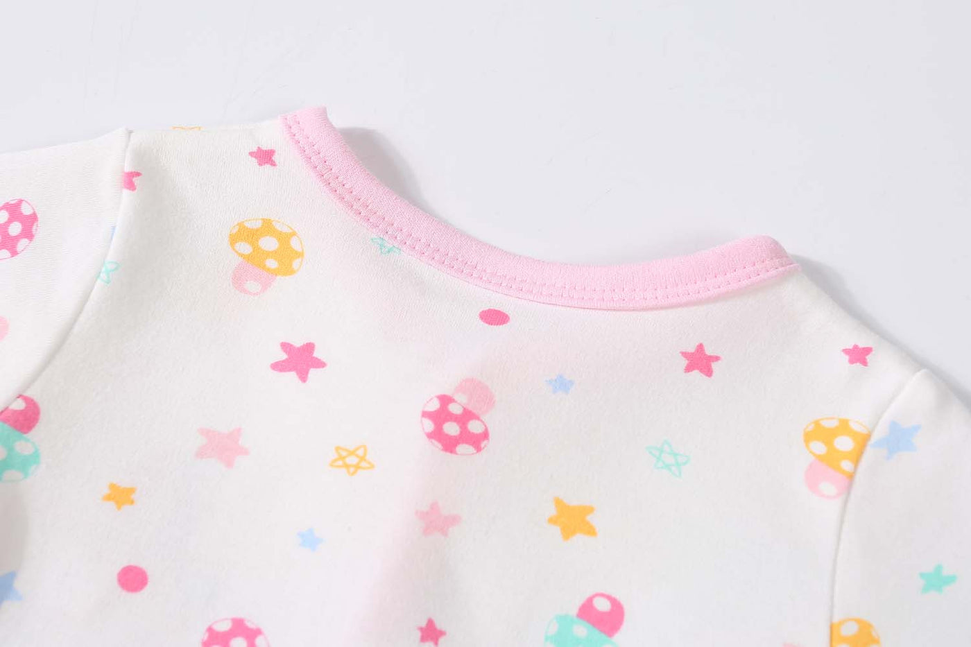 Baby Embroidered Flamingos Colourful Mushrooms Button Sleepsuit All In One Jumpsuit - Little Kooma