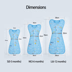 Baby Transitional Swaddle Sack w Arms Up 2-Way Zipper Birds - Little Kooma