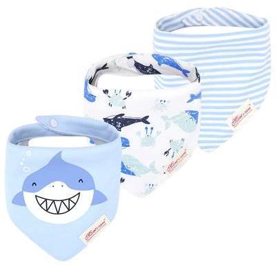 Baby Boy Cotton Towel Bibs 3 Piece Pack - Little Kooma