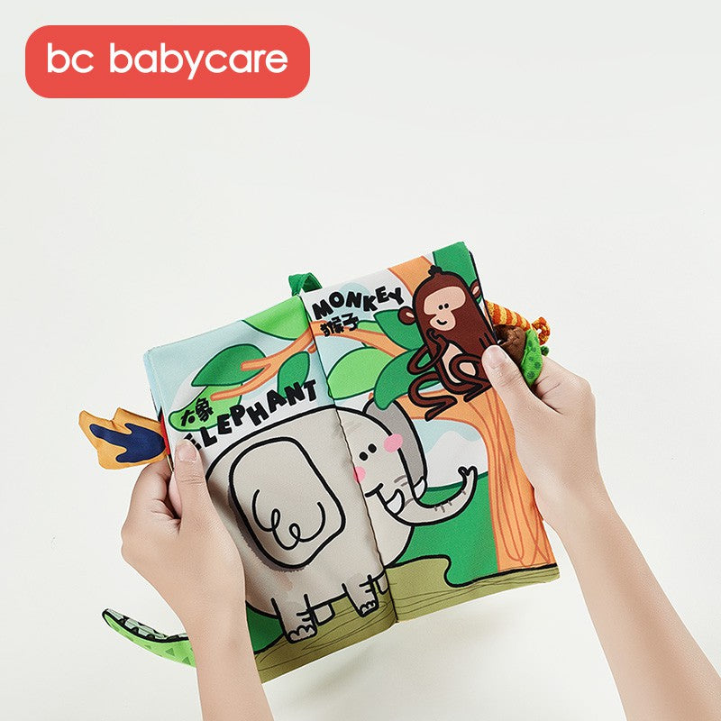 Babycare Funny Animal Tails Book Baby Cloth Book Early Educational Toys BPA Free for Kids - Little Kooma