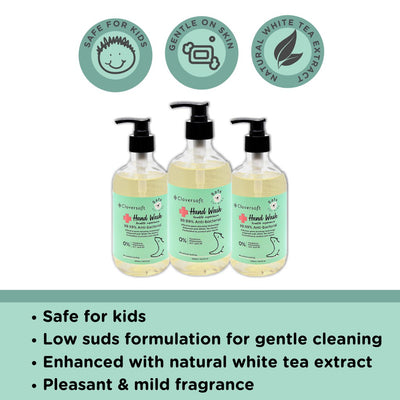 Cloversoft Antibacterial Hand Wash Efficacy Tested - 500ml per Bottle - Little Kooma