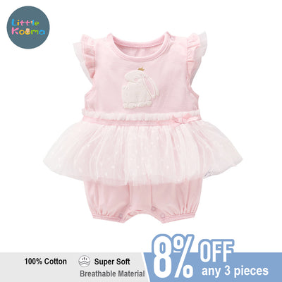 Baby Girl Skirt Romper w Bunny - Little Kooma