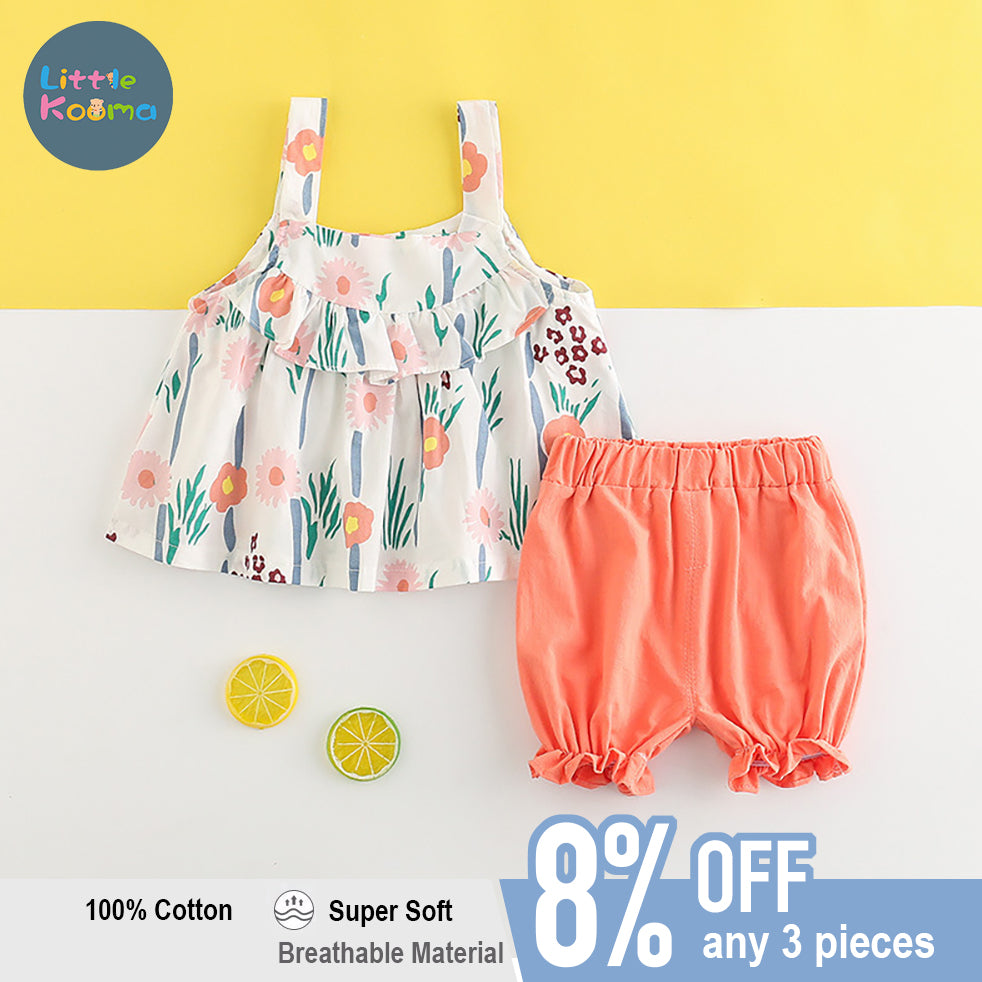 Baby Girl Floral Camisole n Shorts Set - Little Kooma