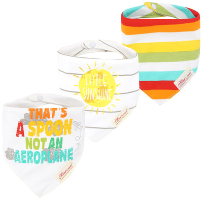 Baby Girl Cotton Towel Bibs 3 Piece Pack - Little Kooma