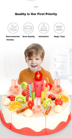 Baby Toddler Kids' Birthday Cake Afternoon Tea Pretend Play Toy Set w Lights & Sound Effects 889-150-82PCS - Little Kooma