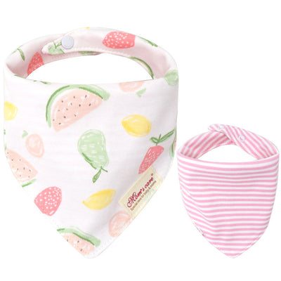 Baby Girl Double-Sided Cotton Bib - Little Kooma