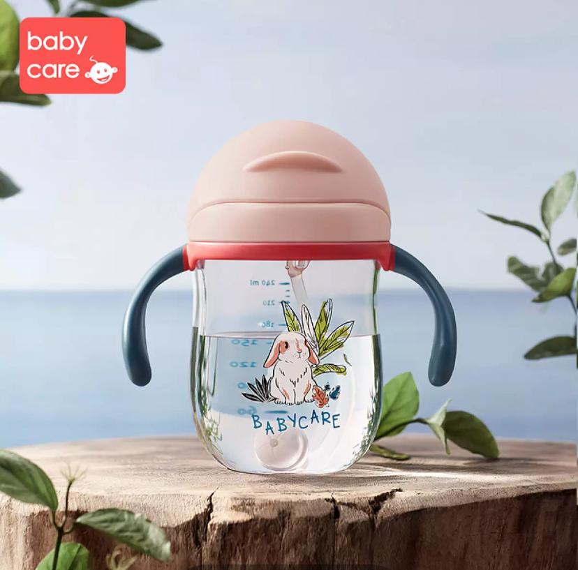 Babycare Baby Sippy Cups Training Cup Water Drinking Bottle Straw Cup 240ml 360ml - Little Kooma