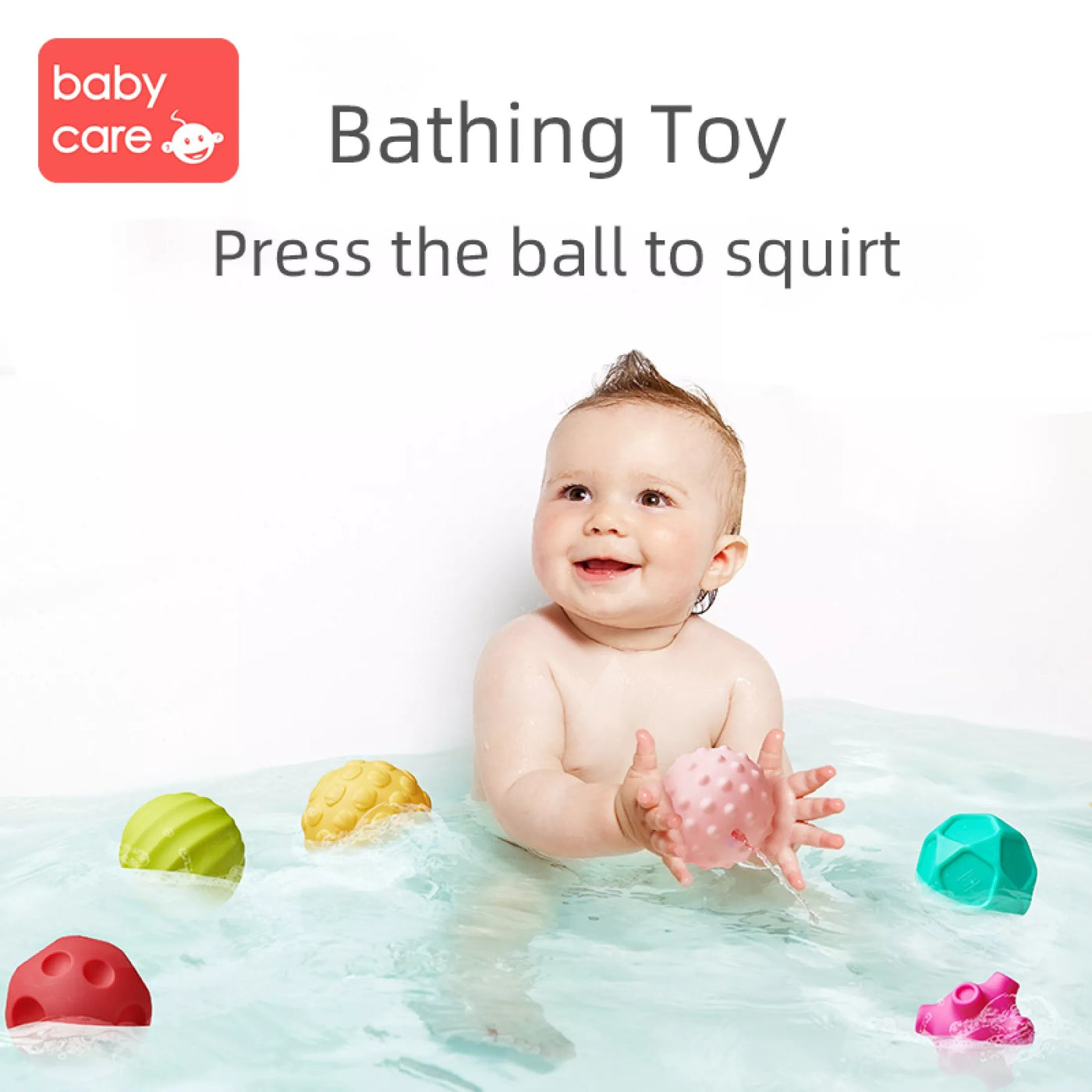 Babycare Hand Ball Blocks Baby Grasp Ball Toys Children Kids Soft Tactile Perception Training  Ball 8pcs - Little Kooma