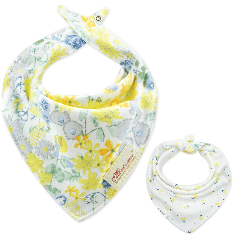 Baby Girl Double-Sided Cotton Bib - Little Kooma