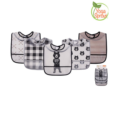 Yoga Sprout Baby Peva Waterproof Bib 5pcs 93027 - 0528 - Little Kooma
