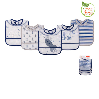 Yoga Sprout Baby Peva Waterproof Bib 5pcs 93028 - 0528 - Little Kooma