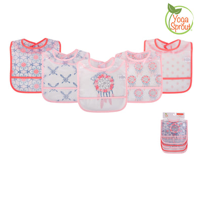 Yoga Sprout Baby Peva Waterproof Bib 5pcs 93030 - 0528 - Little Kooma