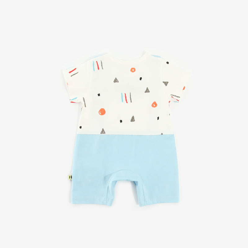 Baby Boy Fake Two Piece Romper w Suspenders n Bow - 1009 - Little Kooma