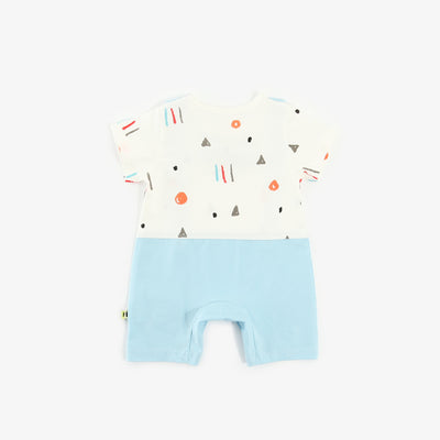 Baby Boy Fake Two Piece Romper w Suspenders n Bow - 1009 - Little Kooma