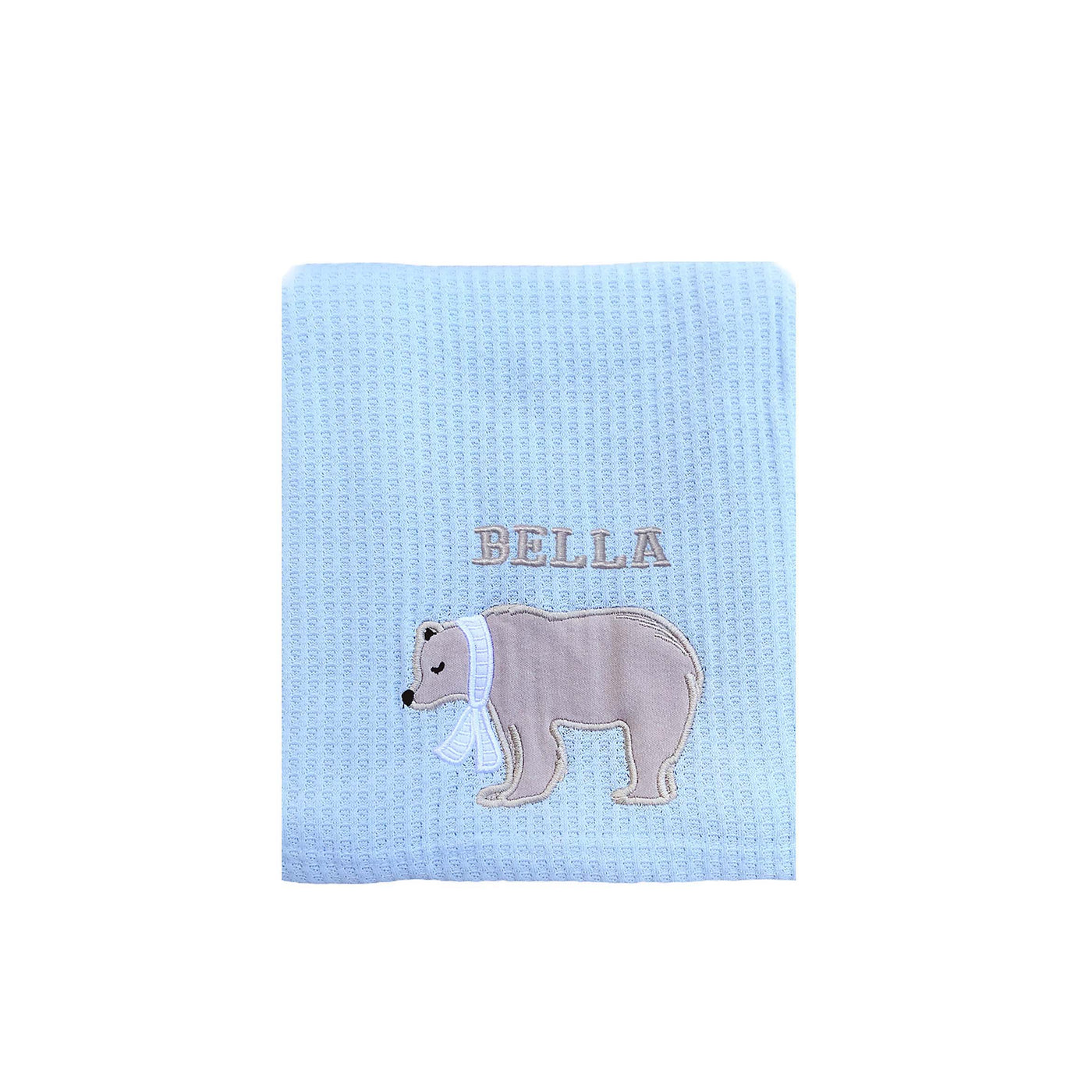 Personalised Customized Baby Knit Waffle Blanket - Little Kooma
