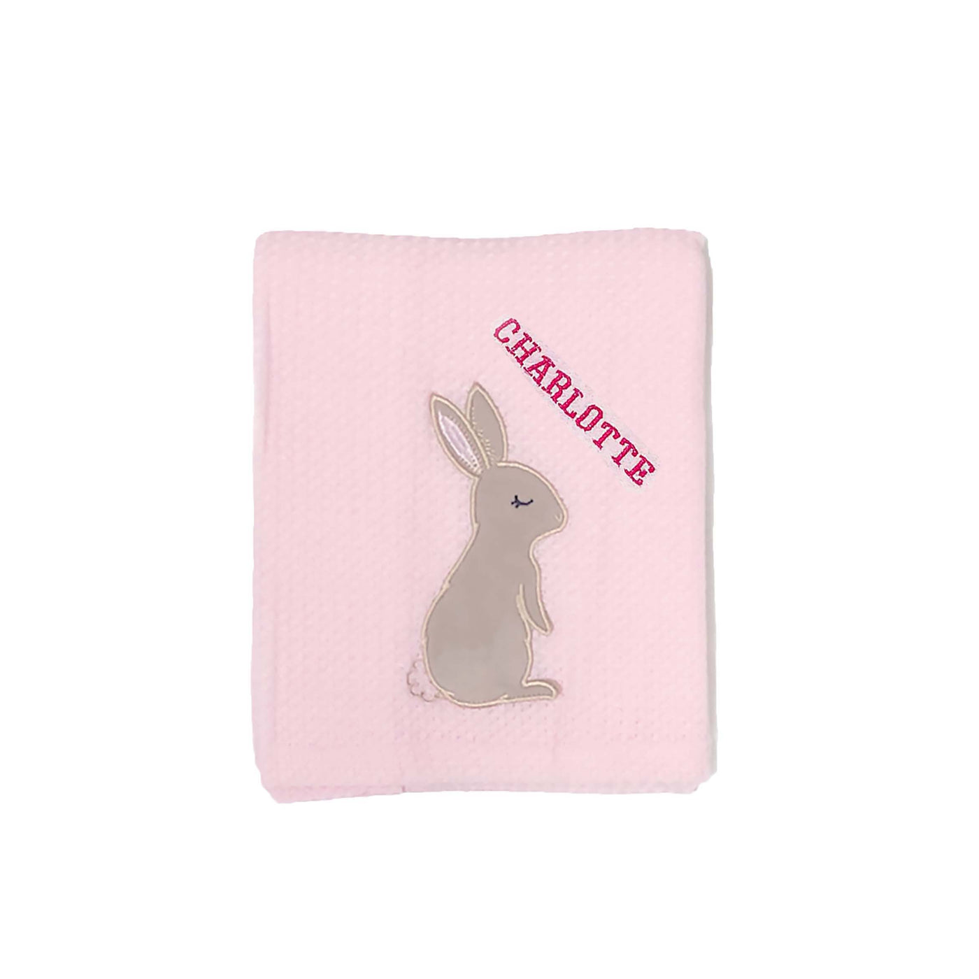 Personalised Customized Baby Knit Waffle Blanket - Little Kooma
