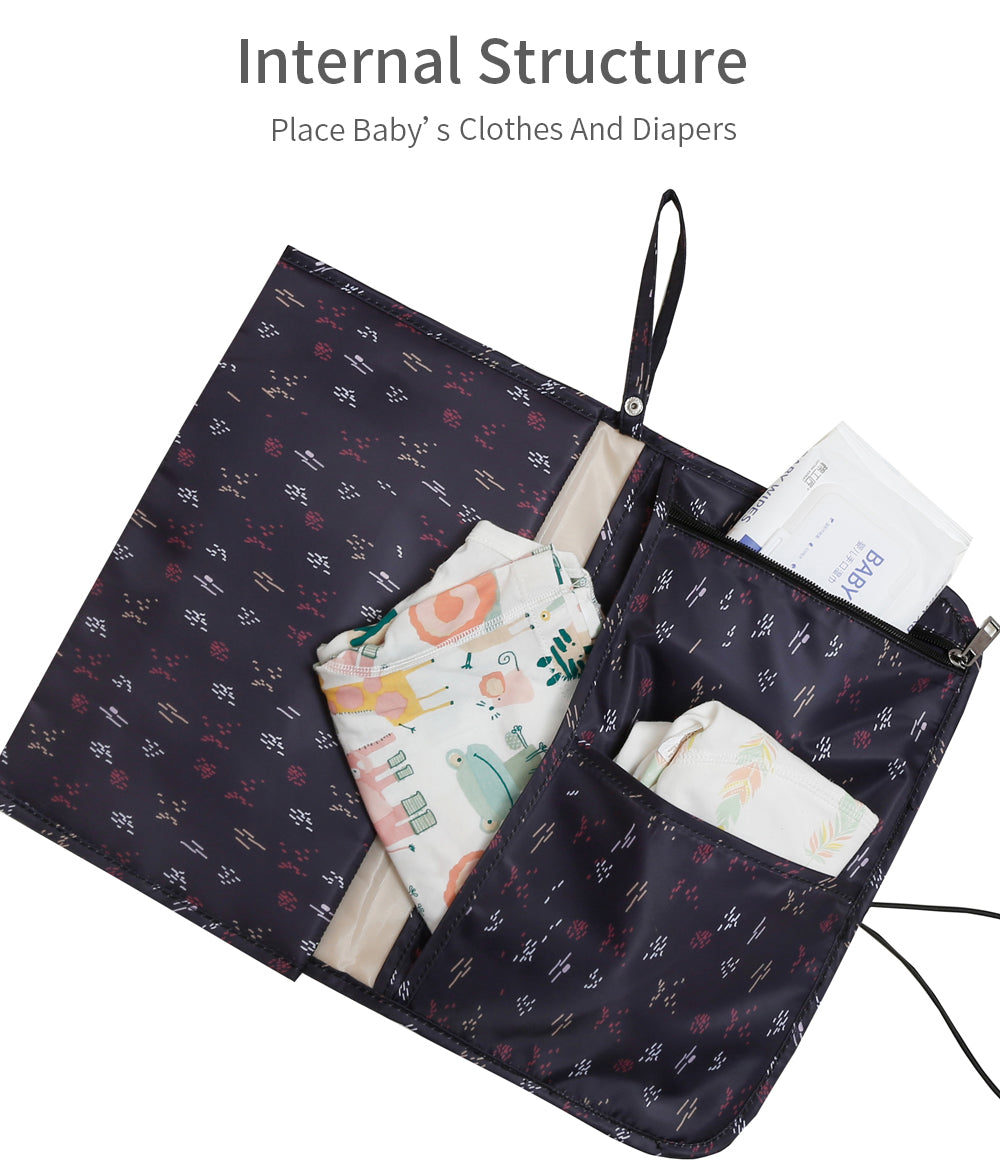 Baby Print Portable Diaper Changing Pad Waterproof Travel Changing Mat Station - Little Kooma