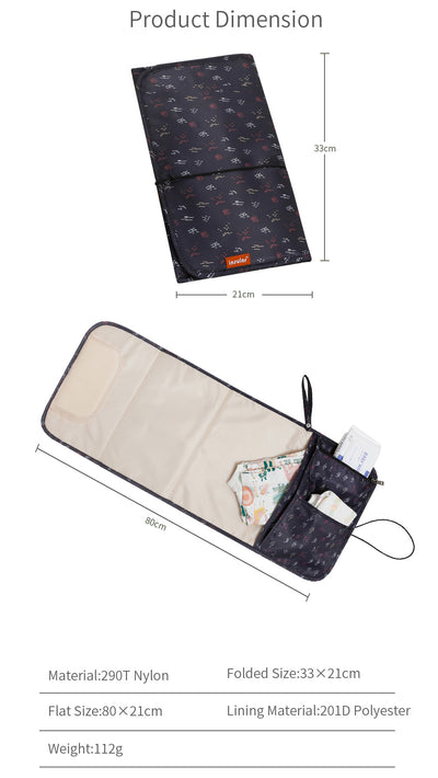 Baby Print Portable Diaper Changing Pad Waterproof Travel Changing Mat Station - Little Kooma