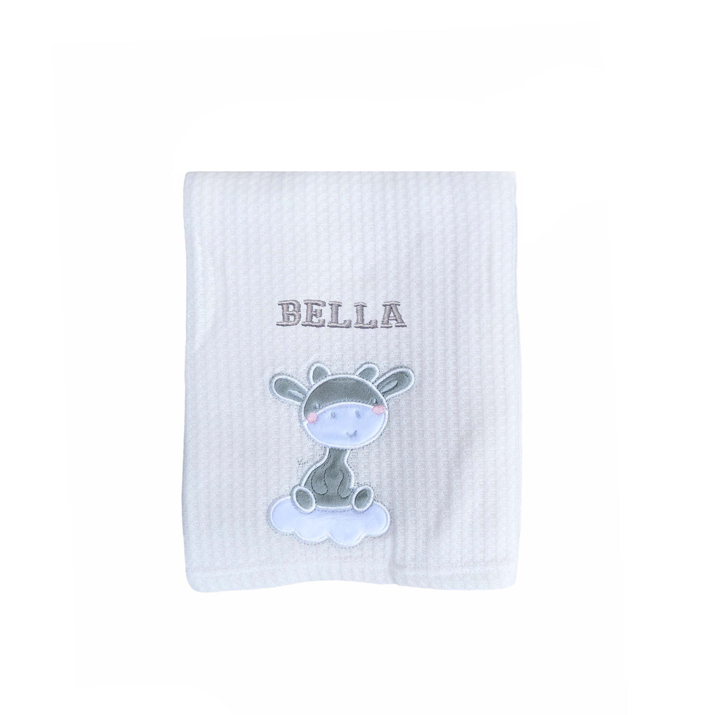 Personalised Customized Baby Knit Waffle Blanket - Little Kooma