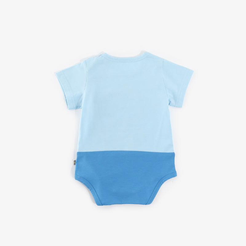 Baby Splicing Bodysuit w Penguin Shark Whale - 1009 - Little Kooma