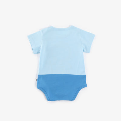 Baby Splicing Bodysuit w Penguin Shark Whale - 1009 - Little Kooma