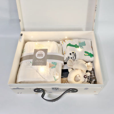New Born Baby Boy LED Light Gift Box 7 Pcs Animal Set 2022 - Little Kooma