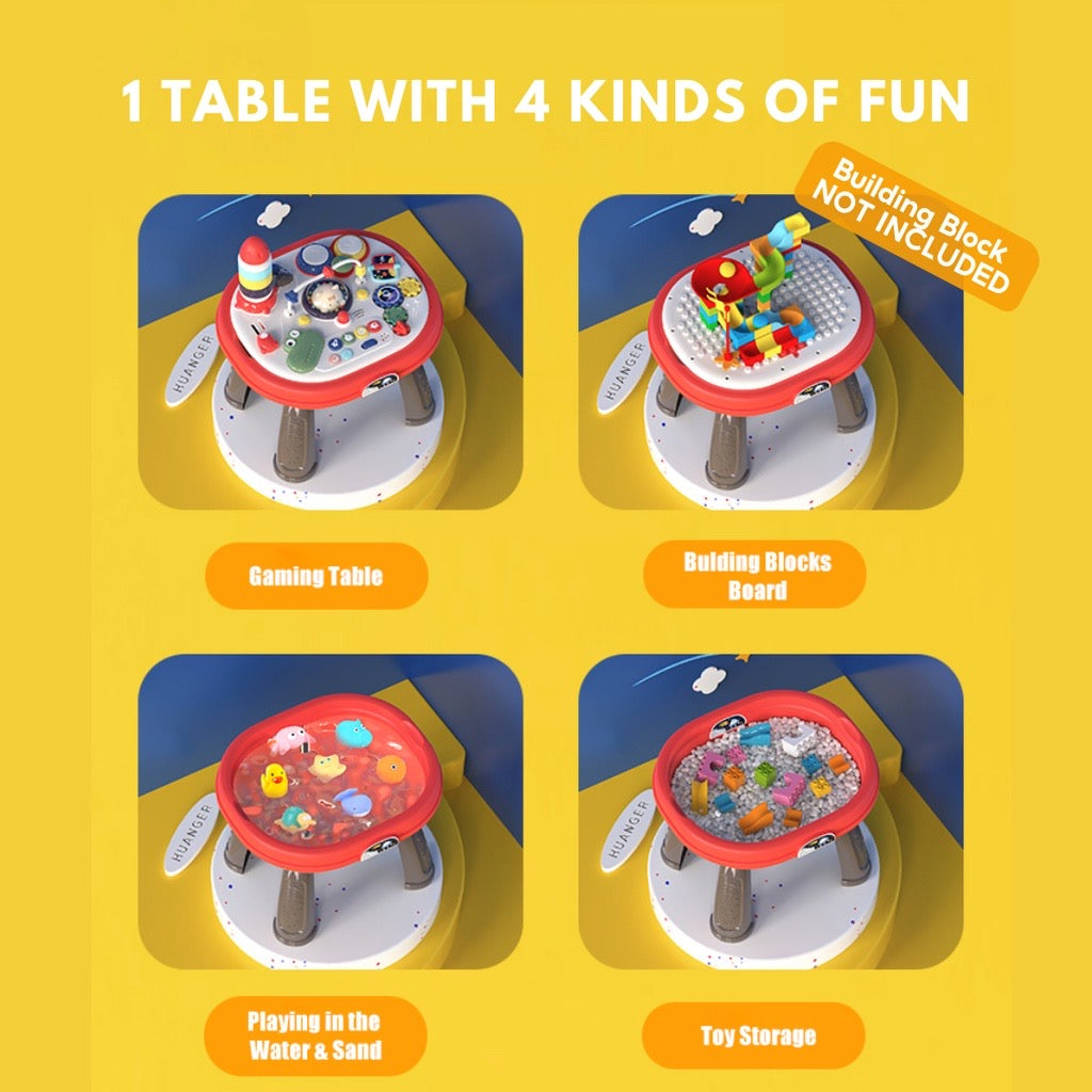 4-In-1 Multi-Functional Baby Activity Center & Toddler Play Table For 1-3 Years Kids - Little Kooma