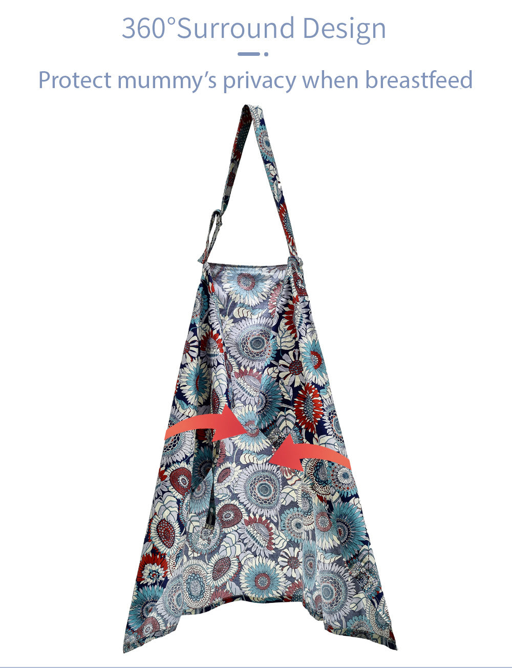 Breathable Cotton Baby Feeding Nursing Cover Mummy Breastfeeding Cover Poncho Shawl Stroller Blanket - Little Kooma