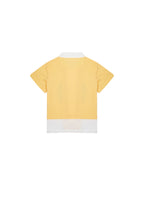 Baby Kids Boys Chinese Character Fu Cheongsam Set Yellow Top n Blue Shorts CNY Chinese New Year Outfit - Little Kooma
